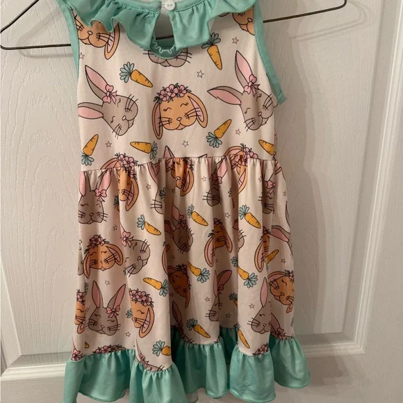 Rebel House Easter bunnies and carrots dress. - Picture 2 of 4